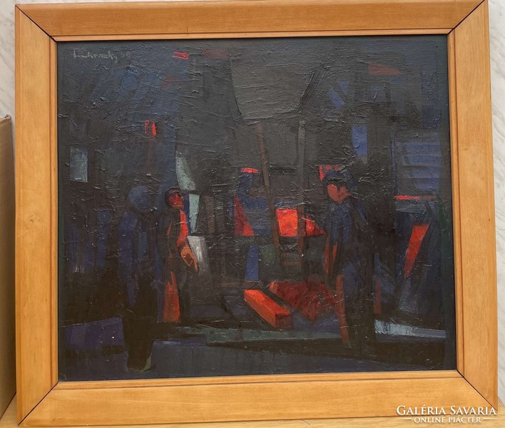 Modern painting by László Lukovszky (1922-1981) 69