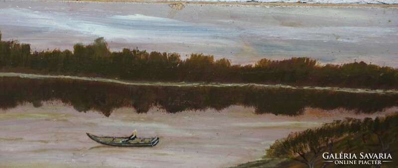 Landscape with a boat - Oéaj painting