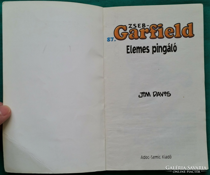 Jim Davis: Elemes pingáló - SZÍNES KÉPREGÉNY - Zseb-Garfield 87.