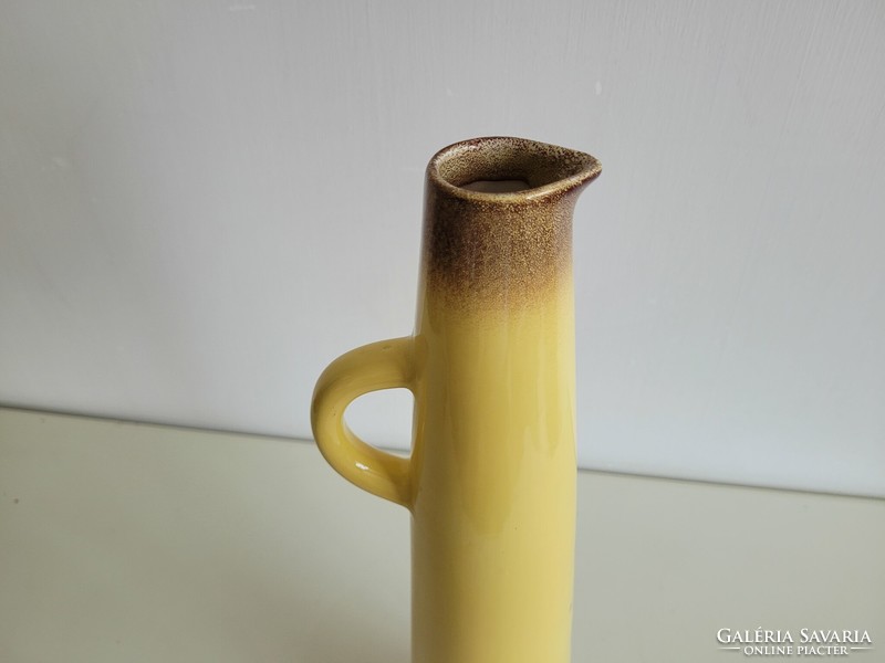 Retro large size 43.5 cm kp granite old yellow vase mid century small edit vase