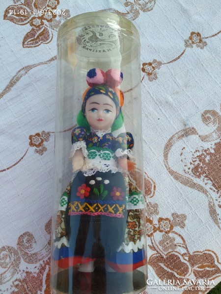 Retro Mezőkövesd matyó folk costume industrial art doll mid century souvenir for sale!