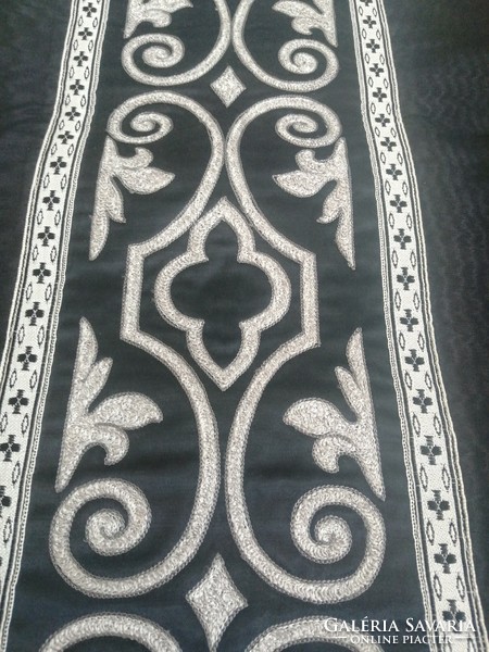 Hand-embroidered, black moiré mass dress, in beautiful, flawless condition! Priestly, church textile