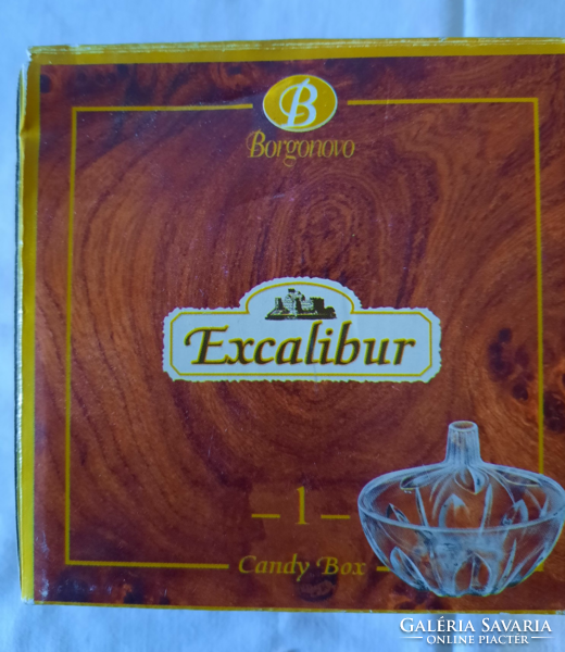 Excalubur (candy box) glass bonbonier, sugar holder