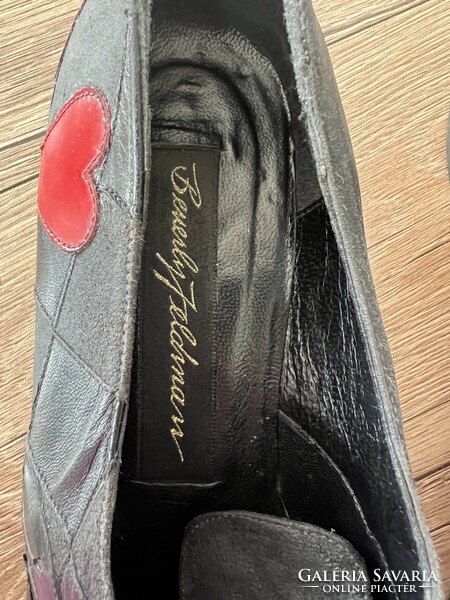 Beverly Feldman designer cipő bőr kártyalapokkal dáma