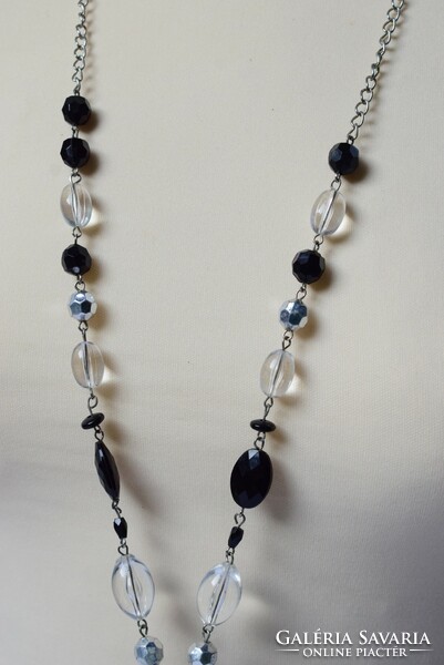Old necklace retro jewelry 86 cm + hanging jewelry with plastic and metal beads
