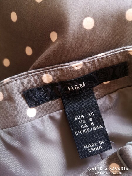 H&M 36-os vintage pöttyös ruha, bő szoknya, válpántos felső