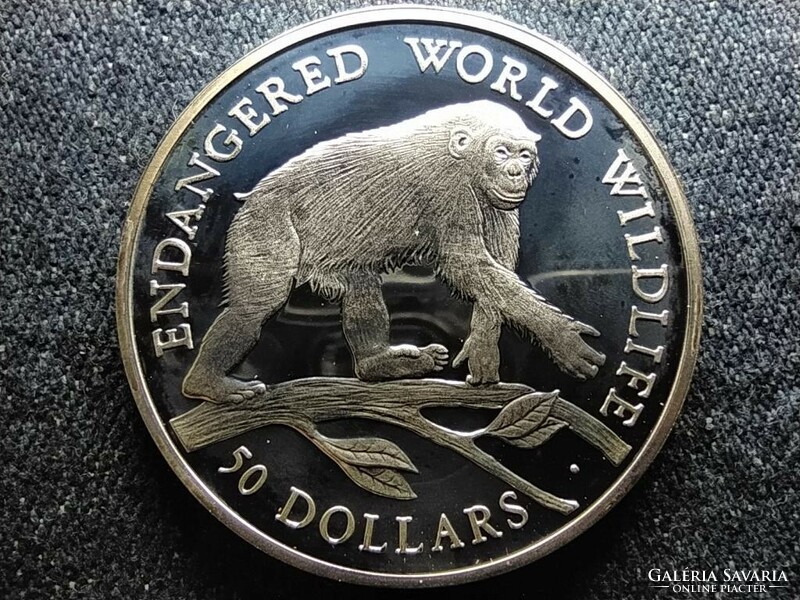 Cook-szigetek Csimpánz .925 ezüst 50 Dollár 1990 PM PP (id62238)