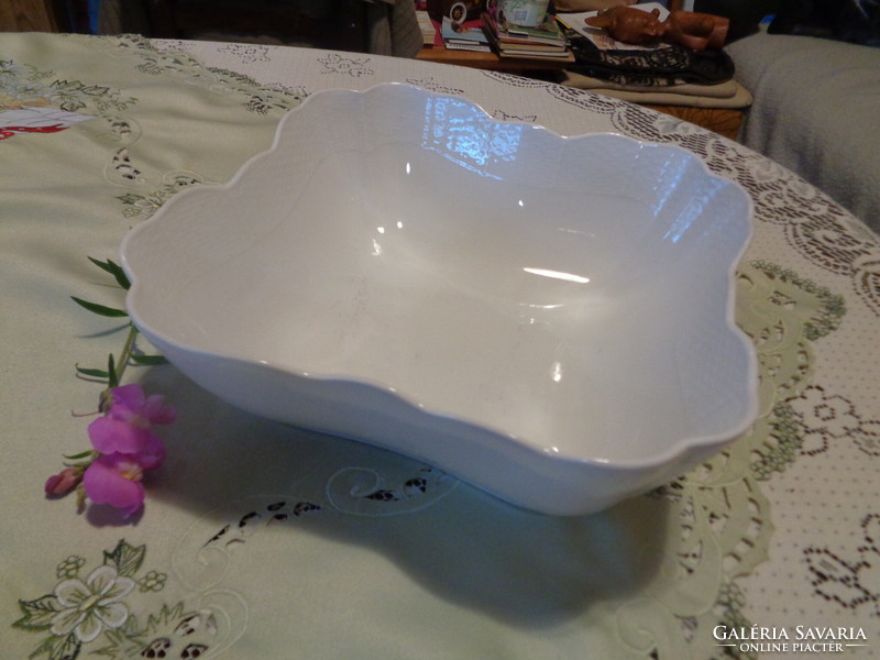 Herend white, large salad or side dish 31 cm