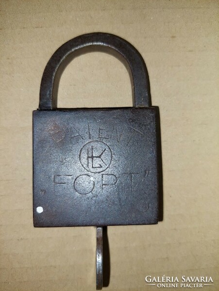 Antique patent fort lk padlock, working, with original key