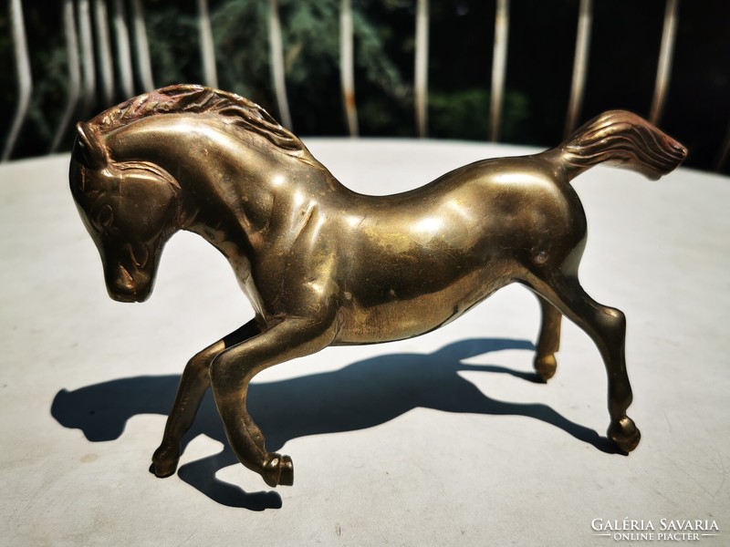 Copper horse sculpture