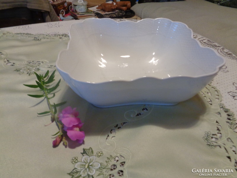 Herend white, large salad or side dish 31 cm