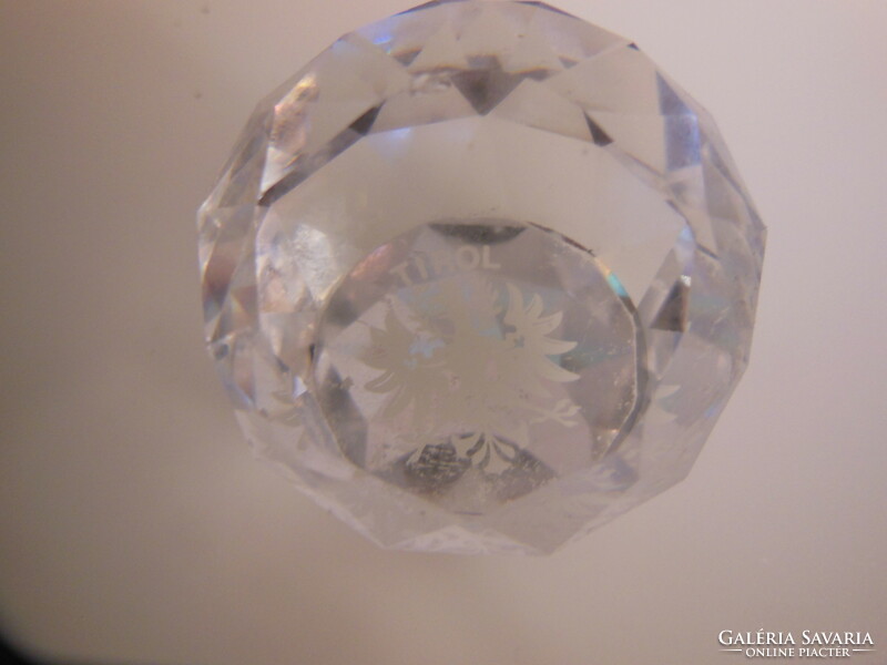 Paperweight - marked - crystal - tyrol - 4 x 3 cm - flawless
