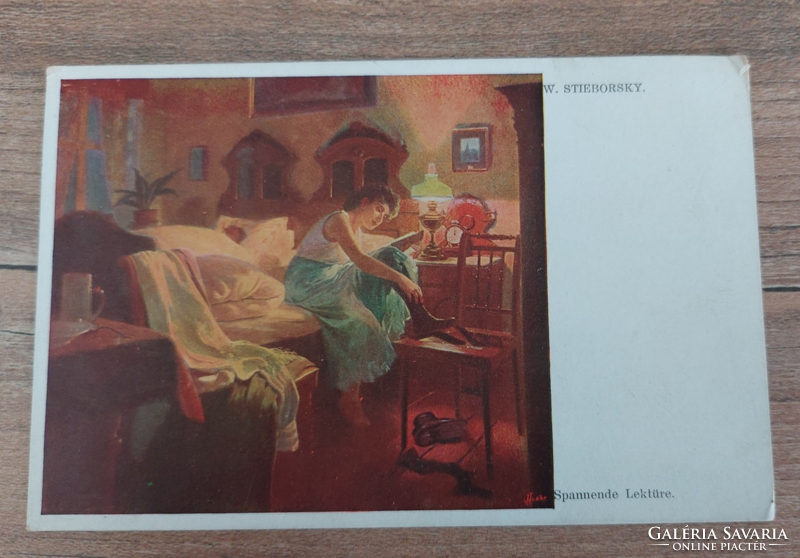 3 db régi, vintage művészeti képeslap 1918 ,