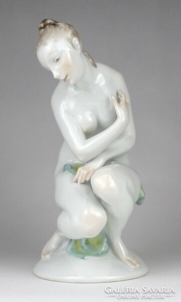 1F498 Herend porcelain sitting female nude figure 22 cm