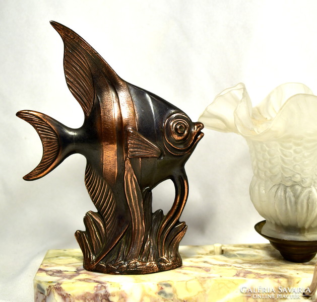 Sailfish figural art deco table lamp!