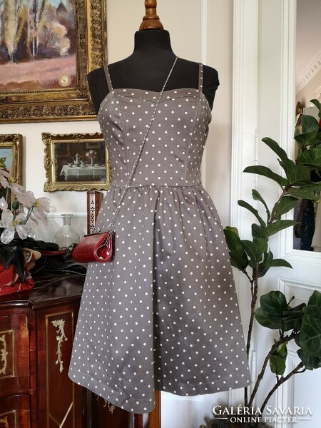 H&m size 36 vintage polka dot dress, loose skirt, strappy top