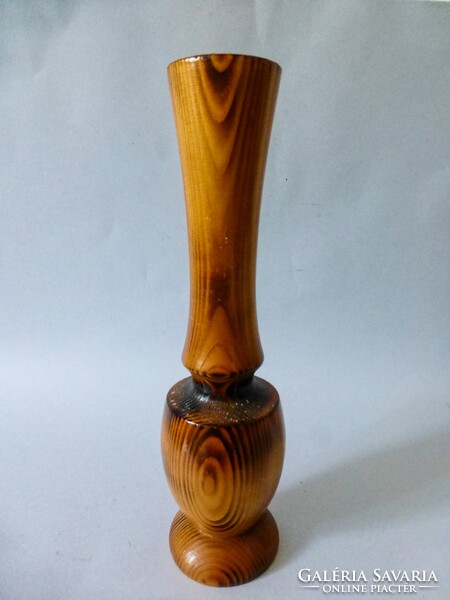 Old wooden vase