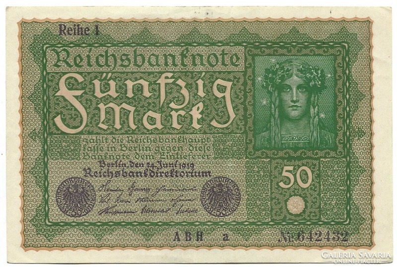 50 Mark 1919 reihe 1. Germany 1.