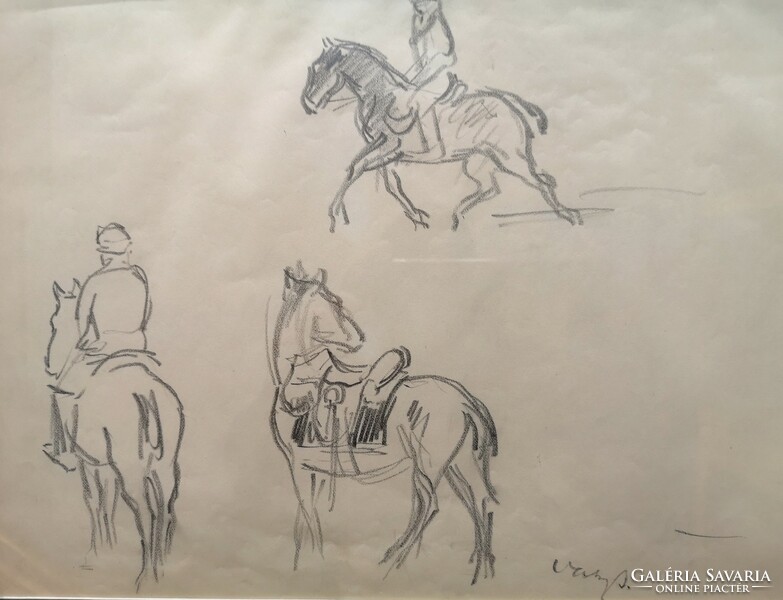 Original Vaszary Janos horsemen