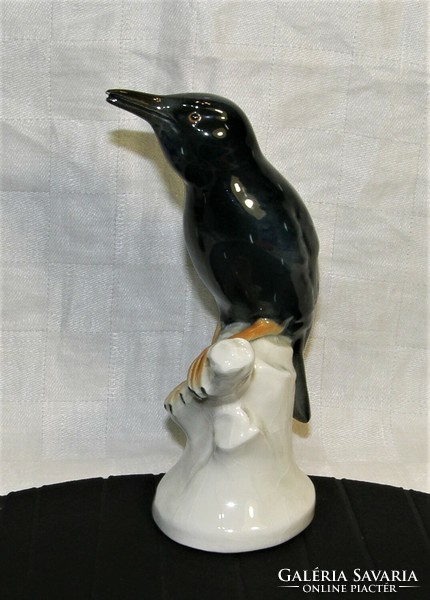 Blackbird figurine - antique Schafer & Vater faience