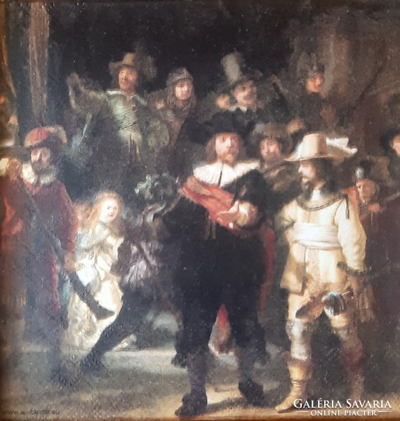 Rembrandt Éjjeli őrjárat decoupage kép