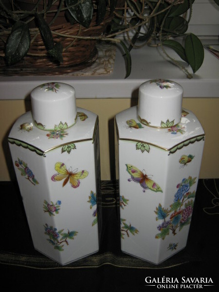 Herend, vbo, victoria, 6-angle spice, tea holder rare, in pairs