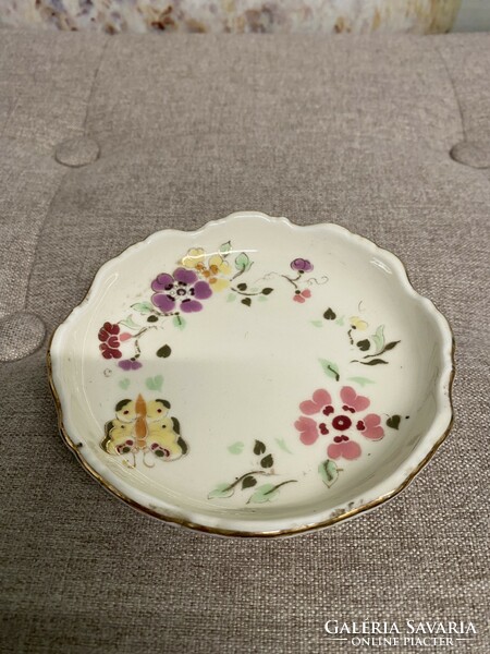 Zsolnay flower pattern porcelain ashtray a41