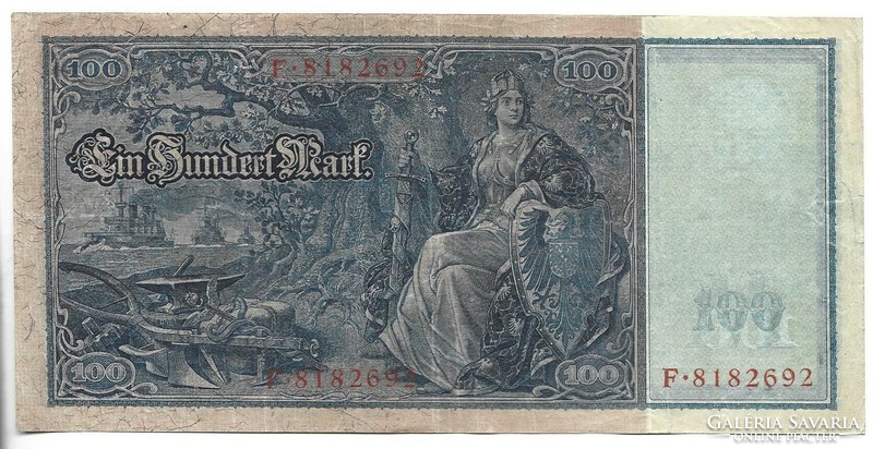 100 Mark 1910 white paper Germany 3.
