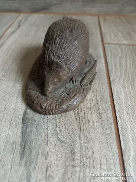 Wonderful old bronze hedgehog statue