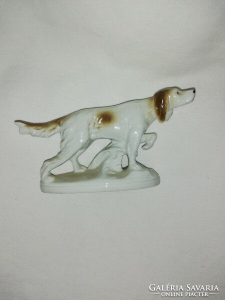 GDR porcelain numbered hunting dog