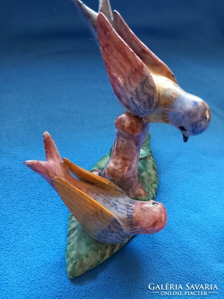 Goszthony (Gosztonyi) Maria birds rare marked glazed ceramic figurine statue