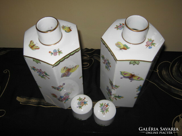 Herend, vbo, victoria, 6-angle spice, tea holder rare, in pairs