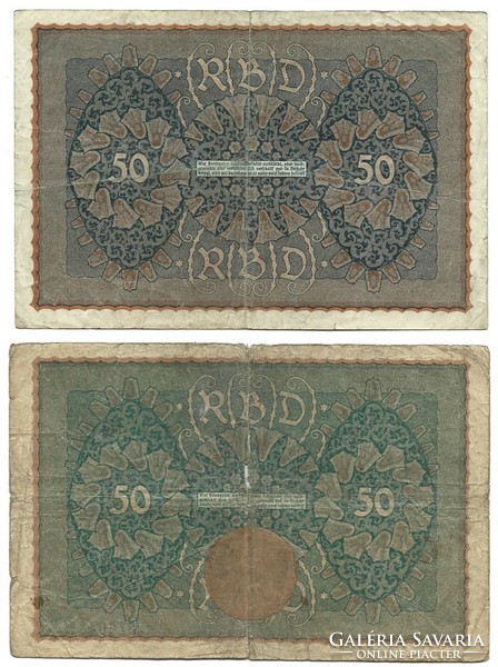 50 Mark 1919 reihe 1.2.3.4. Germany