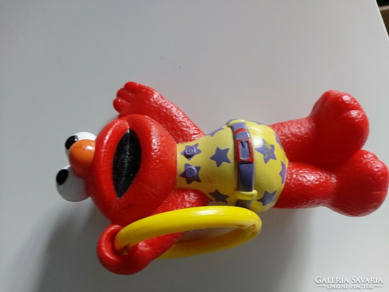 Tegyen ajánlatot, költözök. Vintage játék figura, Lelkes Elmo Sesame street Szezám utca figura 13 cm