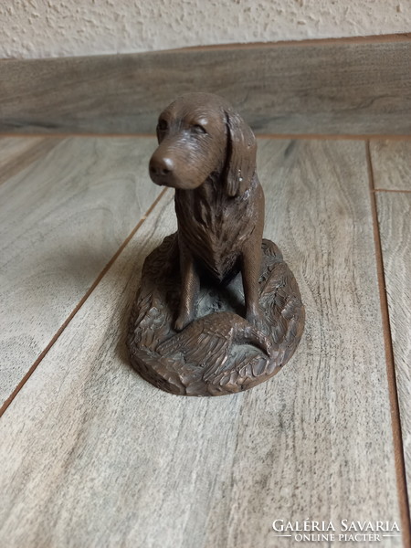 Stunning old bronze dog sculpture