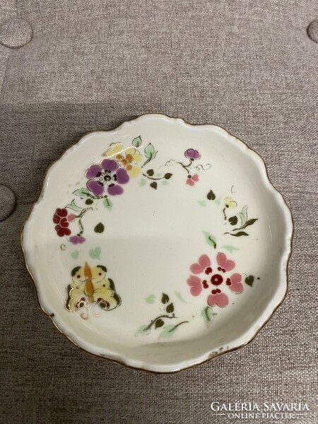 Zsolnay flower pattern porcelain ashtray a41
