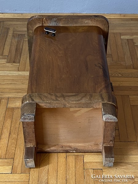 Antique narrow art deco bedside table