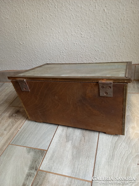 A sumptuous old copper-clad wooden chest