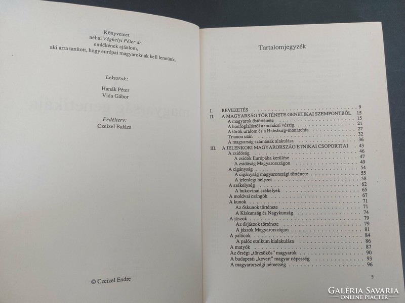Czeizel Endre: A magyarság genetikája..  4500.-Ft.