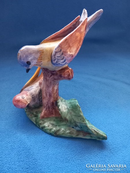 Goszthony (Gosztonyi) Maria birds rare marked glazed ceramic figurine statue