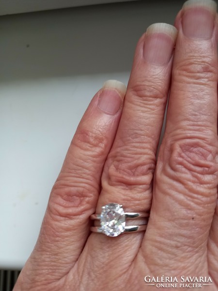 54 Es 2.11Ct vvs1 diamond lab engagement ring 925 sterling silver