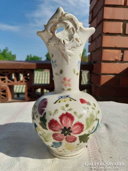 HISTORIZÁLÓ NEO-ROKOKÓ porcelánfajansz váza