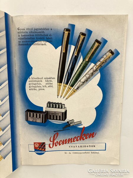 Soennecken antik töltőtoll reklám-prospektus az 1930-as évekből