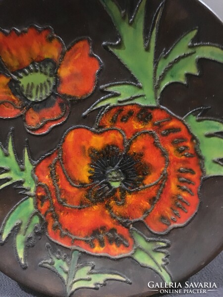 Terracotta large industrial art wall plate with beautiful colors!! 36X4 cm!!!