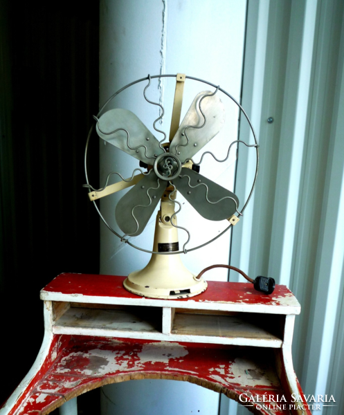Kuriózum! Antik 30-as évek Siemens-Schuckert Bauhaus asztali ventillátor steampunk