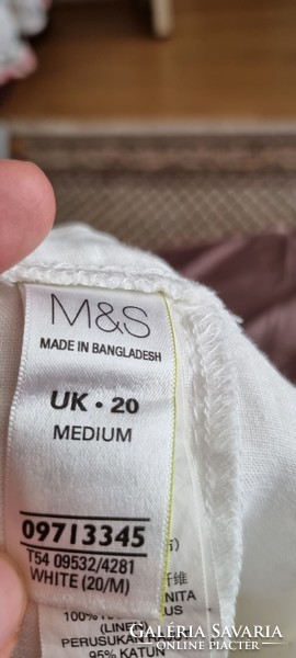 Marks & Spencer lenvászon nadrág , hófehér , XL