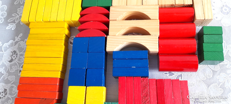 Old wooden building blocks