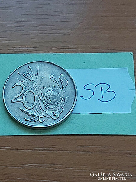 South Africa 20 cents 1972 nickel sb
