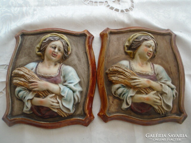 KLIMT Georg - Bernard Bloch  Wien - Ritka szecessziós majolika fali kép