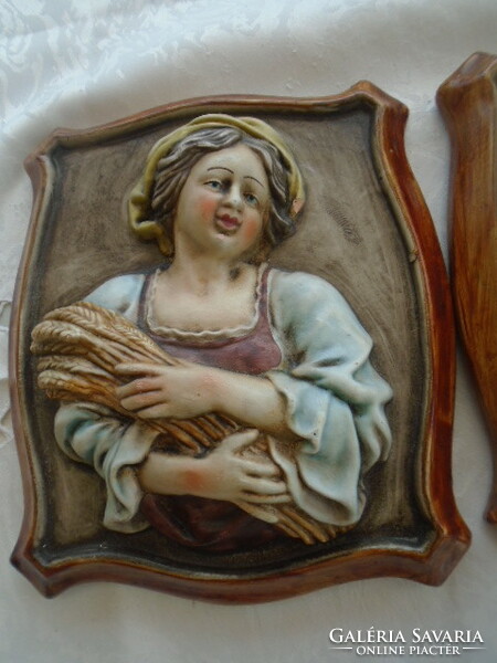 KLIMT Georg - Bernard Bloch  Wien - Ritka szecessziós majolika fali kép